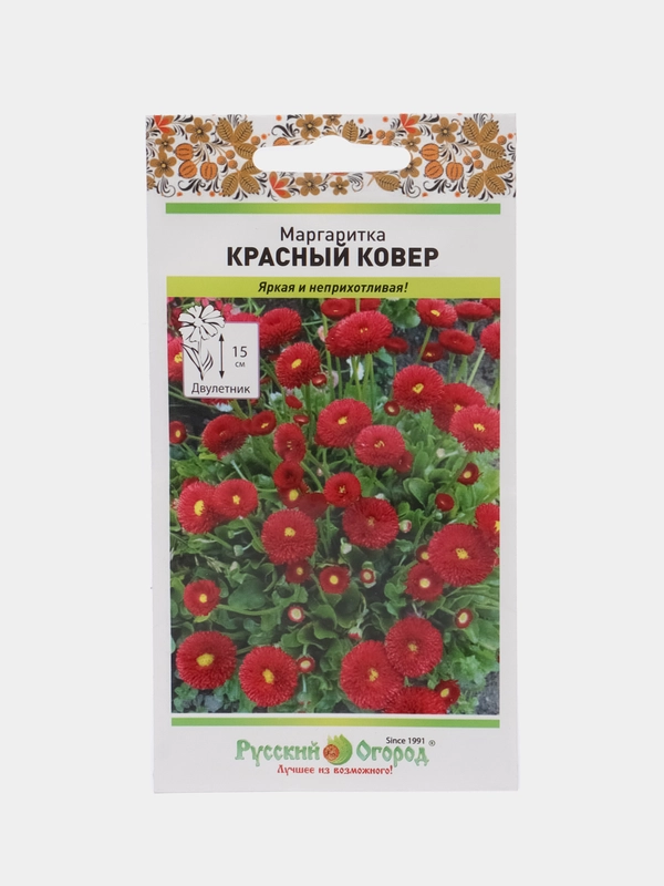 Маргаритка "Красный ковер" двулетние 0,05 г (НК)