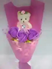 Светящийся букет,букет из мягких игрушек и роз, подарочный набор