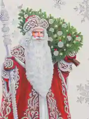 Бронзовый набор для декорирования, наклейки на окна новогодние. Размер: мм 246x167, ПВХ