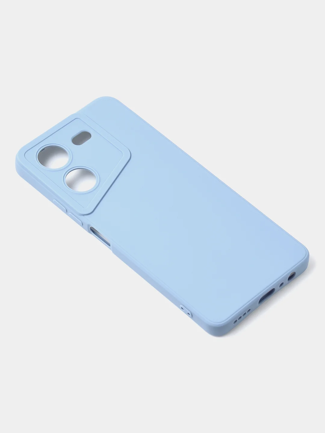 Голубой чехол для Tecno Pova 5 (4G), цветной, матовый, с защитой камеры