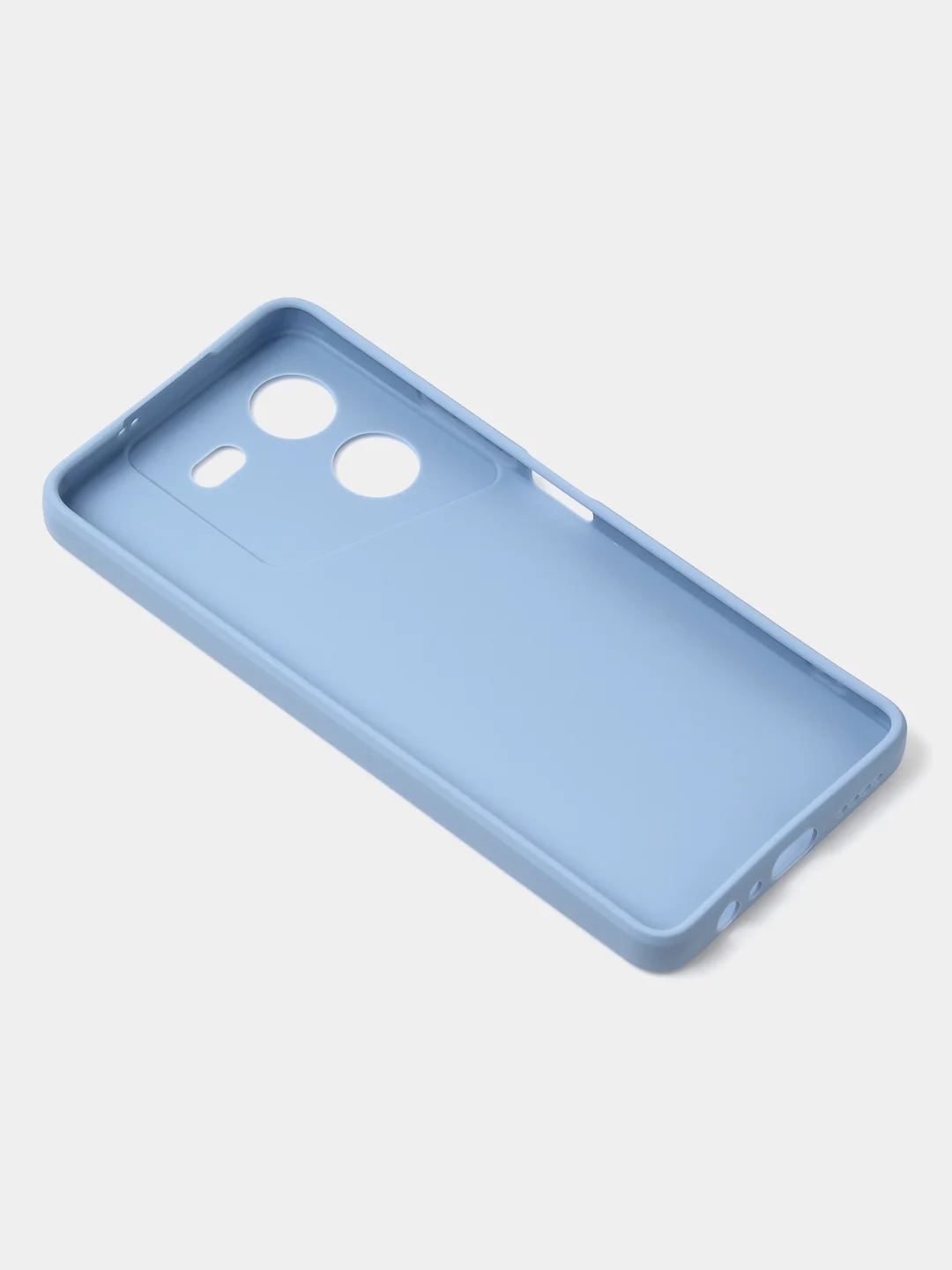 Голубой чехол для Tecno Pova 5 (4G), цветной, матовый, с защитой камеры
