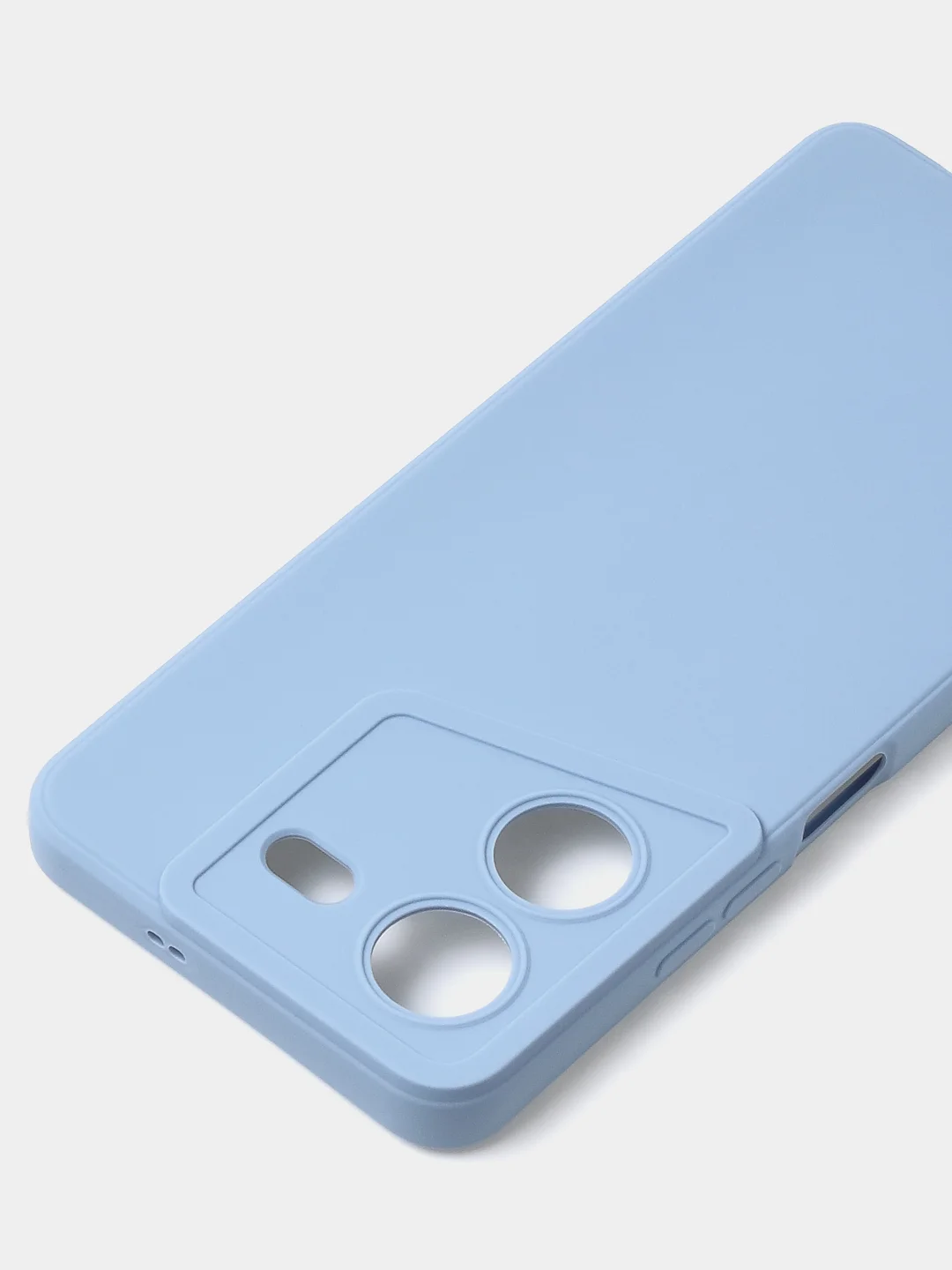 Голубой чехол для Tecno Pova 5 (4G), цветной, матовый, с защитой камеры