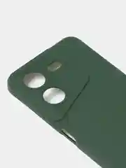 Зеленый чехол для Tecno Pova 5 (4G), цветной, матовый, с защитой камеры