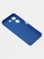 Синий чехол для Tecno Pova 5 (4G), цветной, матовый, с защитой камеры
