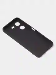 Черный чехол для Tecno Pova 5 (4G), цветной, матовый, с защитой камеры