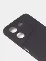Черный чехол для Tecno Pova 5 (4G), цветной, матовый, с защитой камеры