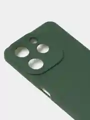 Зеленый чехол для Tecno Spark 10 Pro цветной матовый с дополнительной защитой камеры