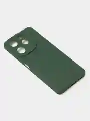 Зеленый чехол для Tecno Spark 10 Pro цветной матовый с дополнительной защитой камеры