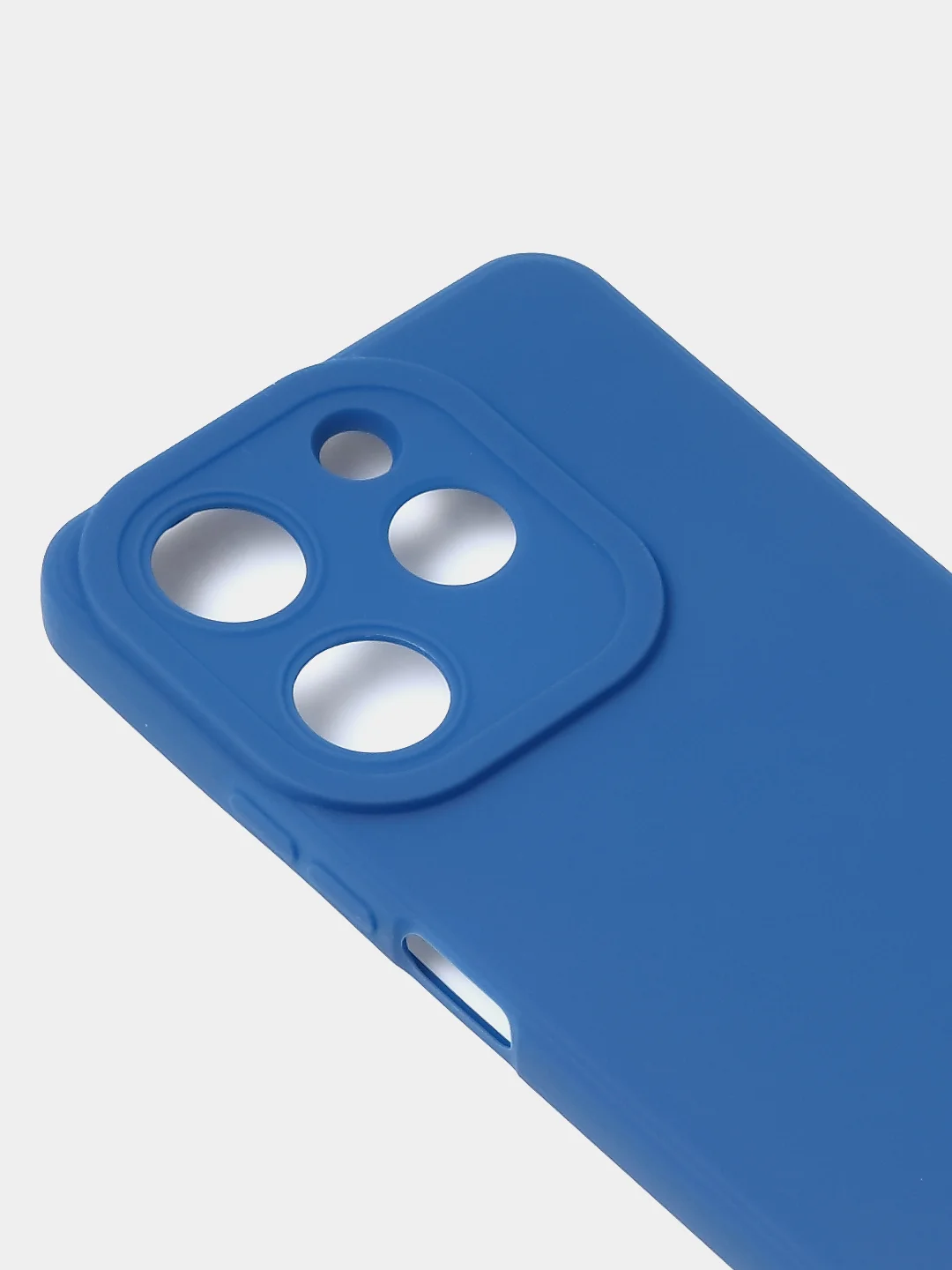 Синий чехол для Tecno Spark 10 Pro цветной матовый с дополнительной защитой камеры