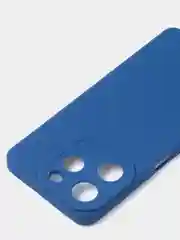 Синий чехол для Tecno Spark 10 Pro цветной матовый с дополнительной защитой камеры