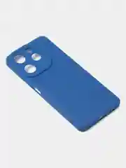 Синий чехол для Tecno Spark 10 Pro цветной матовый с дополнительной защитой камеры