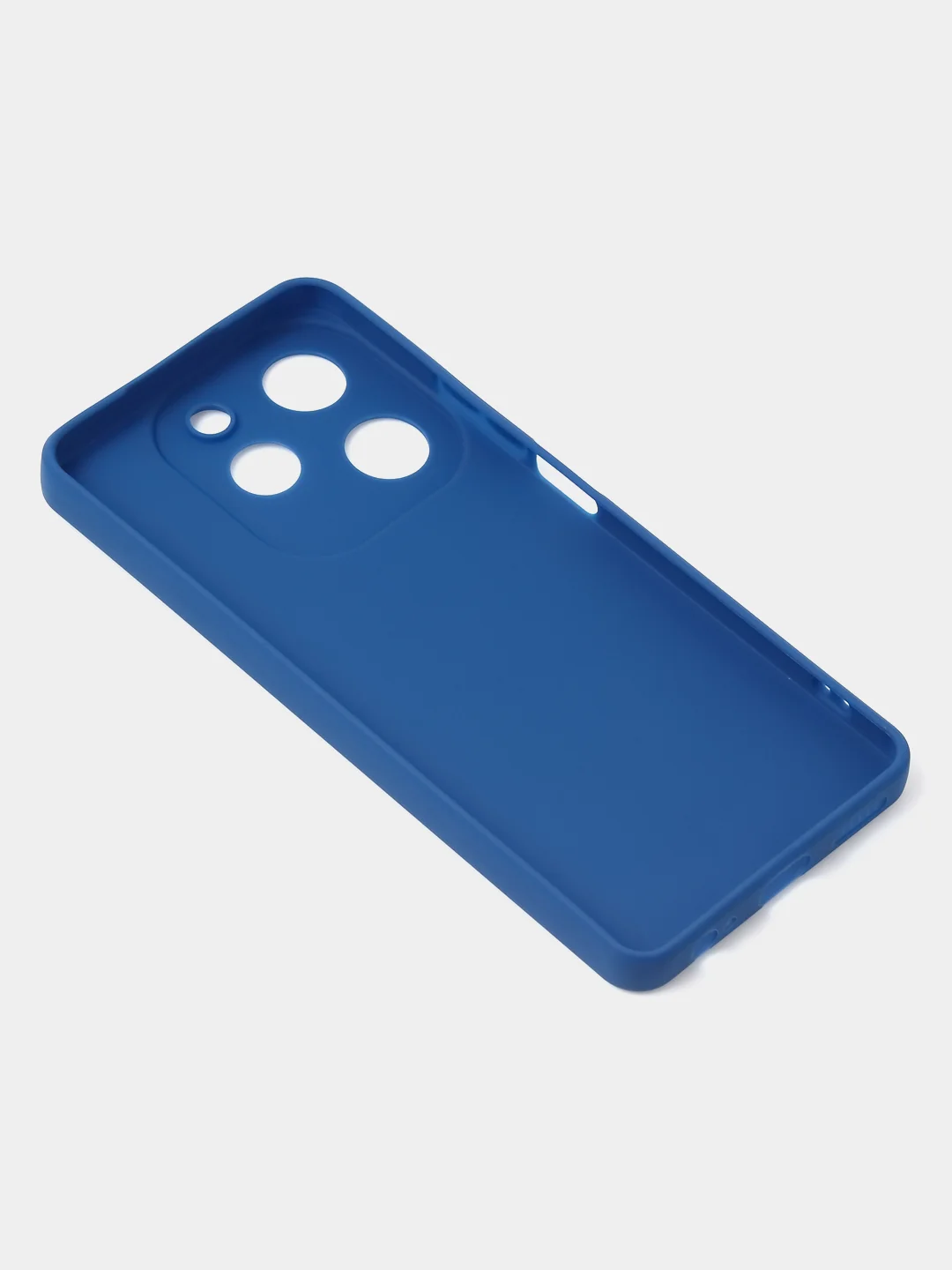 Синий чехол для Tecno Spark 10 Pro цветной матовый с дополнительной защитой камеры
