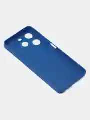 Синий чехол для Tecno Spark 10 Pro цветной матовый с дополнительной защитой камеры