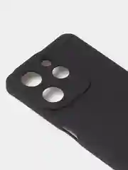 Черный чехол для Tecno Spark 10 Pro цветной матовый с дополнительной защитой камеры
