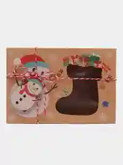 Разноцветный коробка подарочная для конфет новогодняя