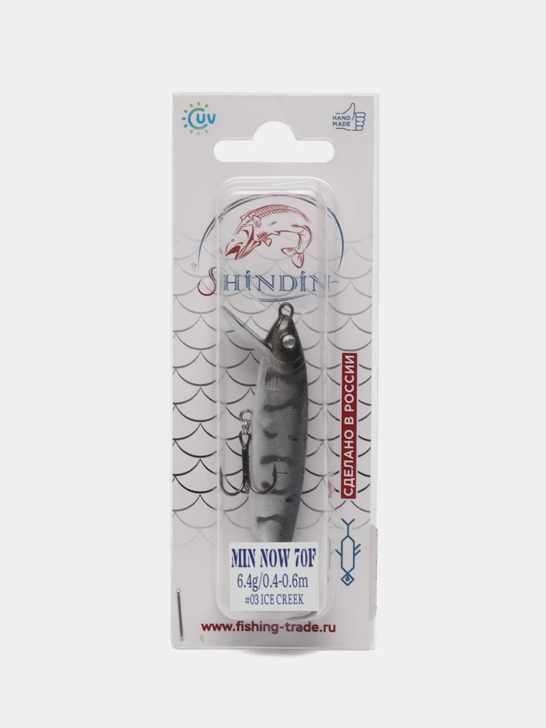 Воблер Shindin Min Now 70F (70 mm/6,4 g/0,4-0,6 m), #03 ice creek