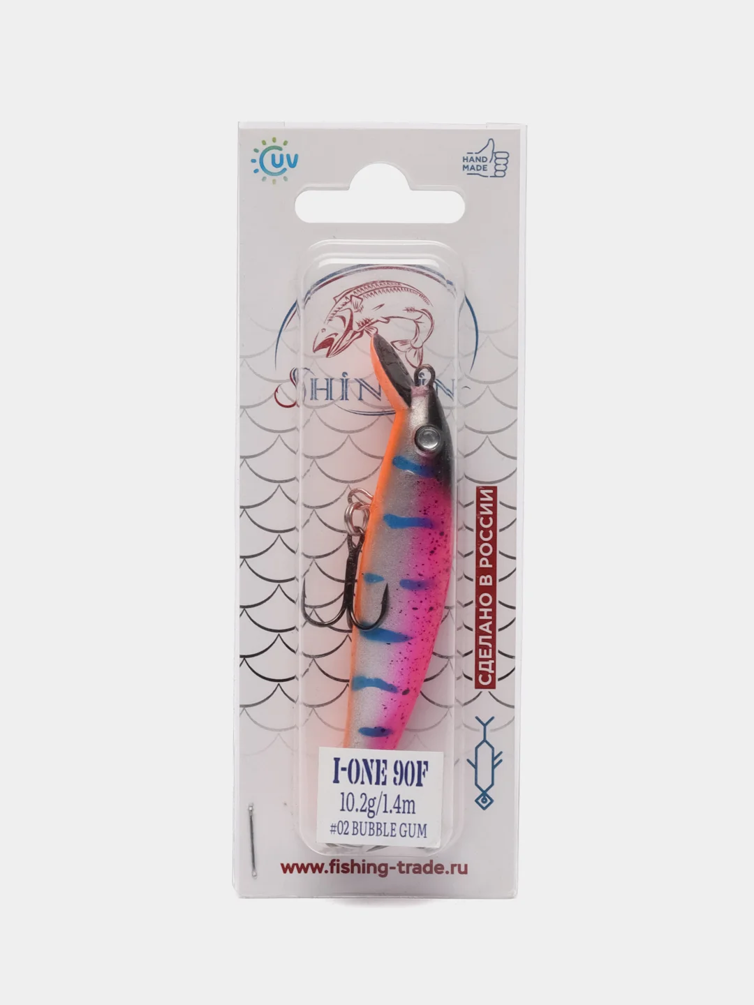 Воблер Shindin I-One 90F (90 mm/10,2 g/1,4 m), #02 bubble gum