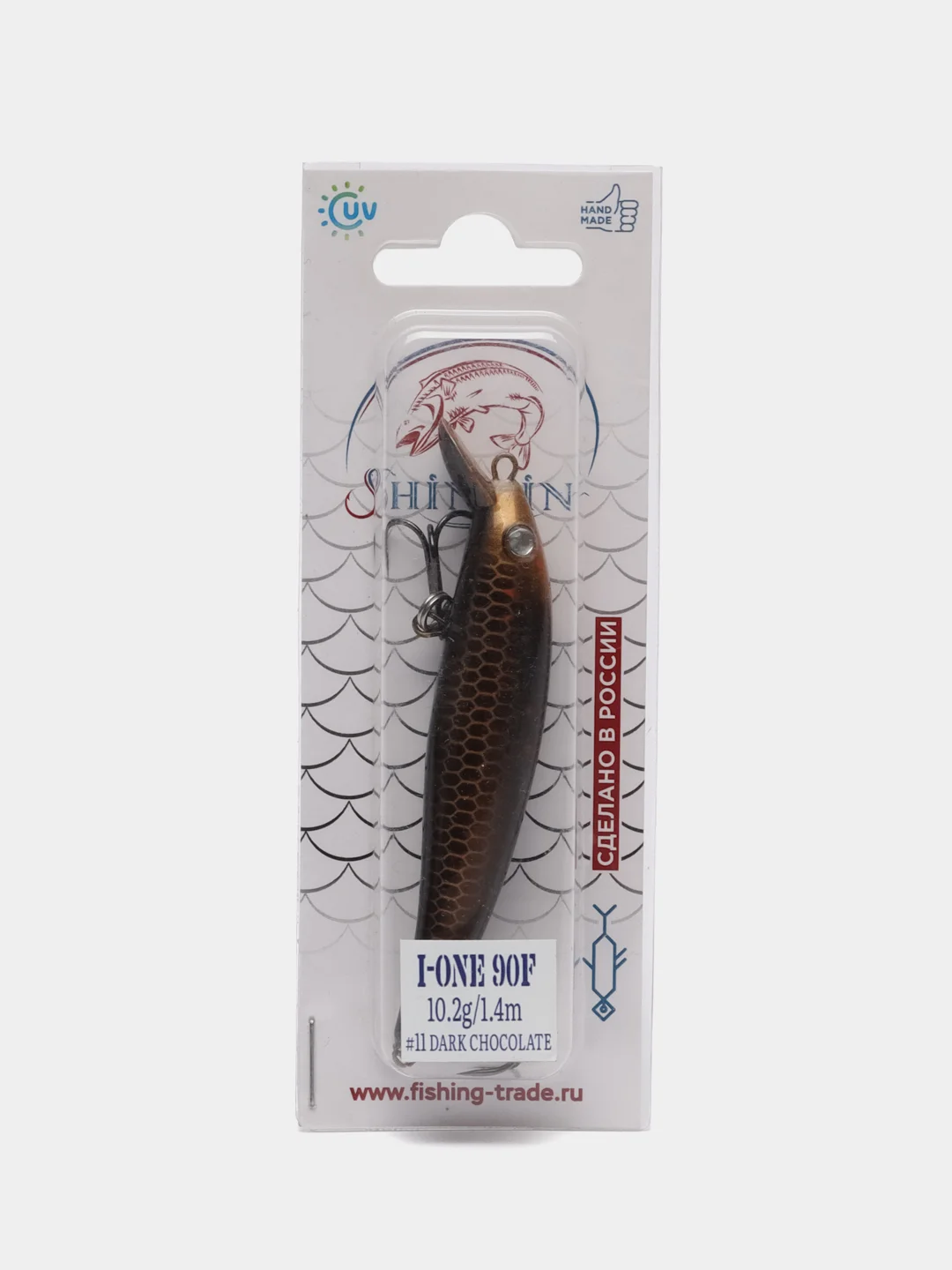 Воблер Shindin I-One 90F (90 mm/10,2 g/1,4 m), #11 dark chocolate