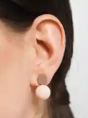 Серьги круглые матовые