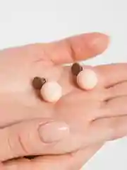 Серьги круглые матовые