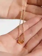 Золотой цепочка с сердцем, женская