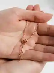 Пудровый цепочка с сердцем, женская