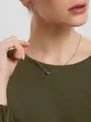 Серебряный цепочка с сердцем, женская