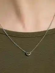 Серебряный цепочка с сердцем, женская