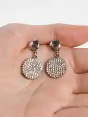 Серьги круглые / Серьги с кристаллами / Серьги подвески