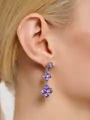 Серьги с фианитами / Серьги длинные / Серьги подвески