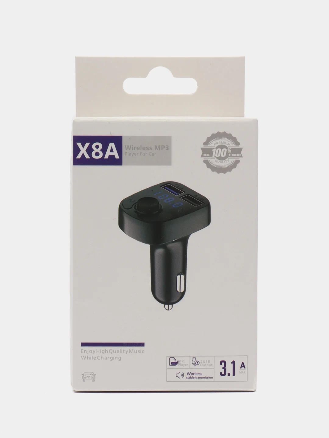 Автомобильный FM трансмиттер Bluetooth с функцией зарядки, настройка любой волны