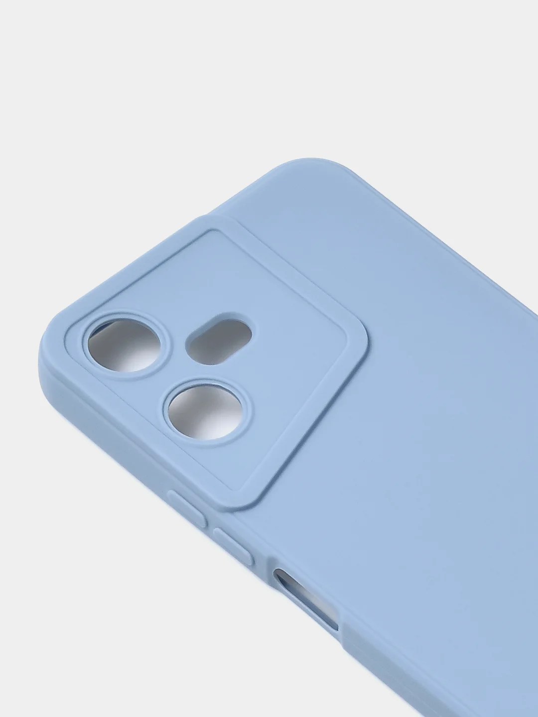 Голубой чехол для Tecno Pova Neo 3, цветной, матовый, с дополнительной защитой камеры