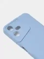 Голубой чехол для Tecno Pova Neo 3, цветной, матовый, с дополнительной защитой камеры