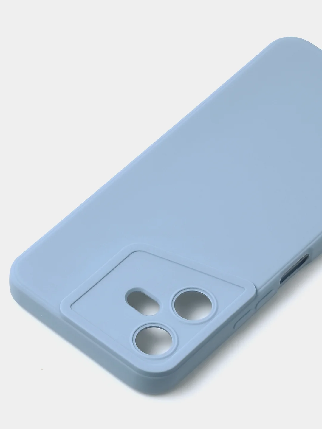 Голубой чехол для Tecno Pova Neo 3, цветной, матовый, с дополнительной защитой камеры