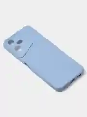 Голубой чехол для Tecno Pova Neo 3, цветной, матовый, с дополнительной защитой камеры