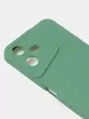 Зеленый чехол для Tecno Pova Neo 3, цветной, матовый, с дополнительной защитой камеры
