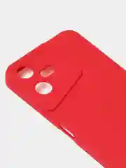 Красный чехол для Tecno Pova Neo 3, цветной, матовый, с дополнительной защитой камеры