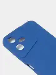 Синий чехол для Tecno Pova Neo 3, цветной, матовый, с дополнительной защитой камеры