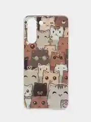 Бежевый чехол для телефона Samsung S20 FE, S21 FE, Redmi Note 8 Pro, с картинками