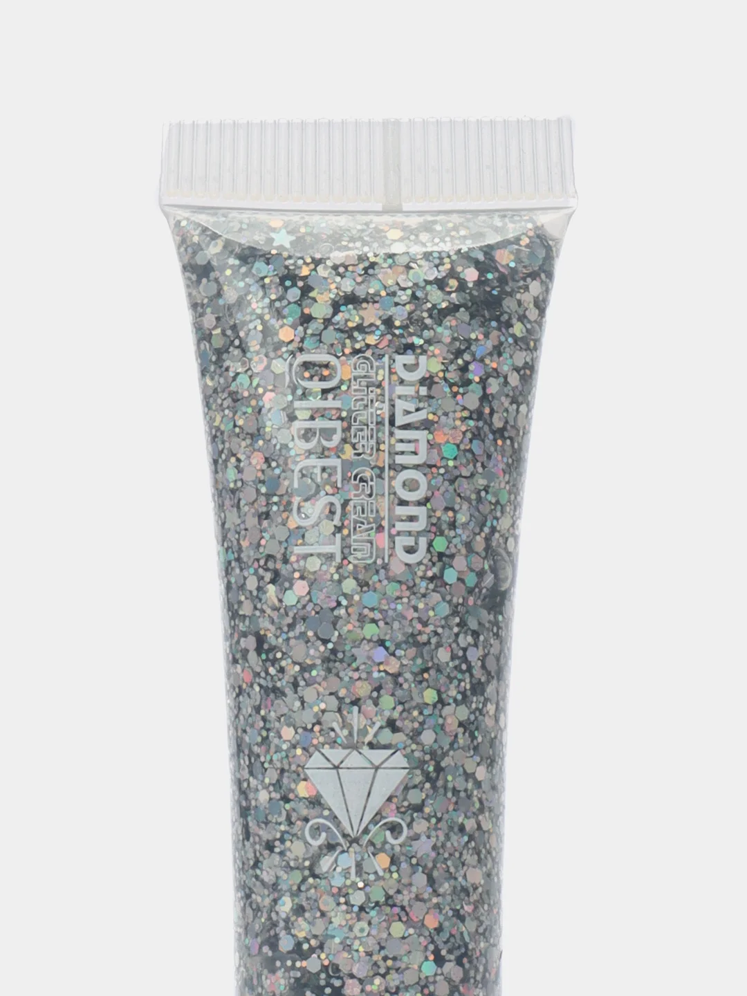 Белый крем-тени для век, с алмазными блестками, Qibest Diamond Glitter Cream 20g