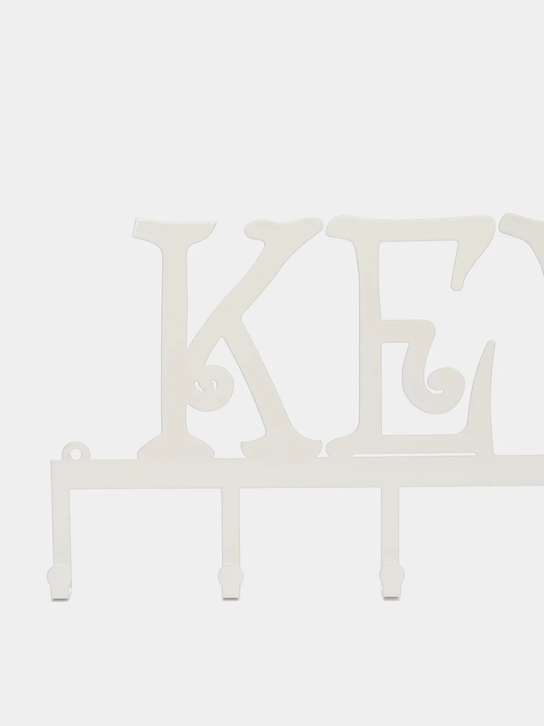 Белый ключница настенная KEYS, ключи, металлическая
