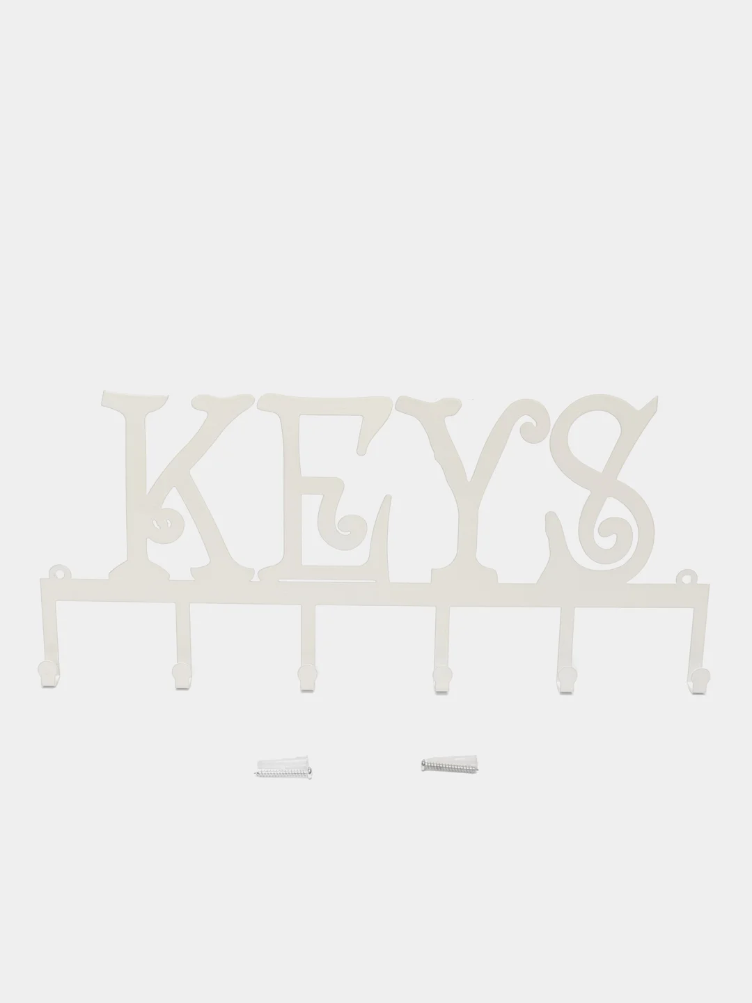 Белый ключница настенная KEYS, ключи, металлическая