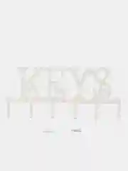 Белый ключница настенная KEYS, ключи, металлическая