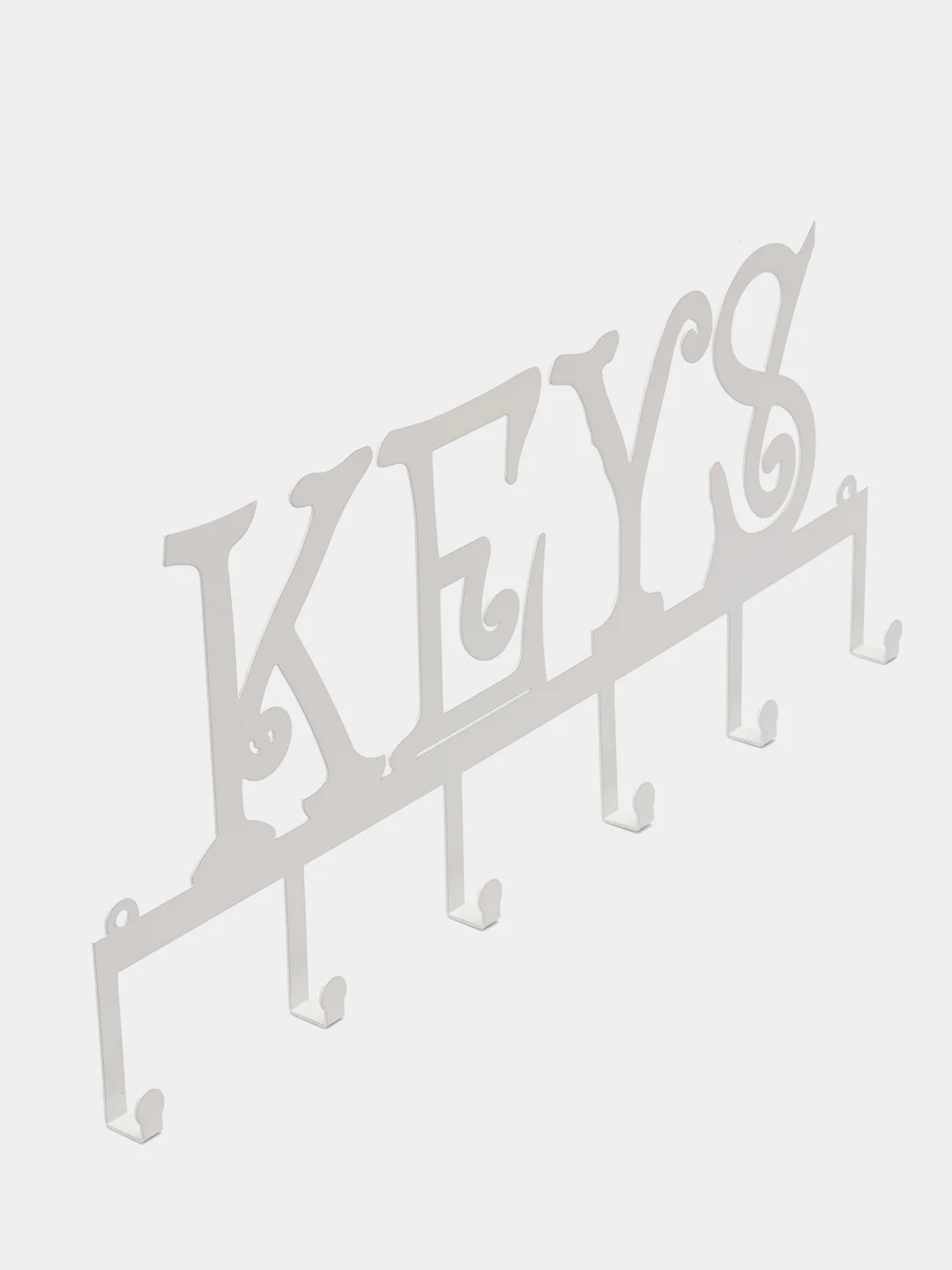 Белый ключница настенная KEYS, ключи, металлическая