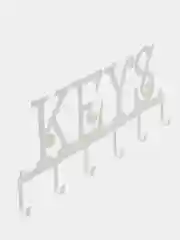 Белый ключница настенная KEYS, ключи, металлическая