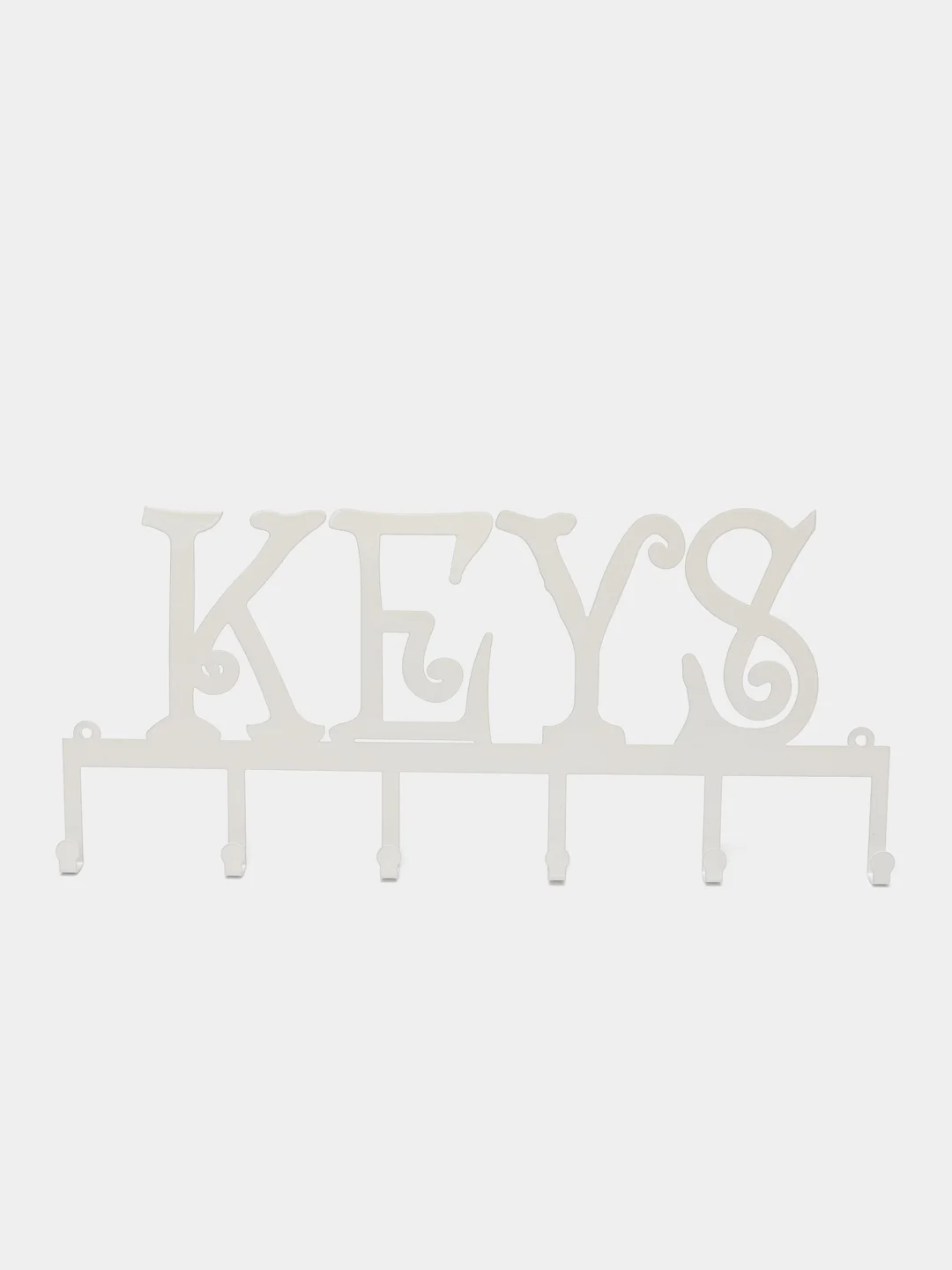 Белый ключница настенная KEYS, ключи, металлическая