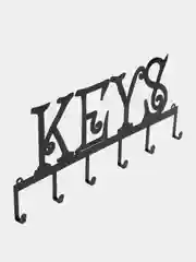 Белый ключница настенная KEYS, ключи, металлическая