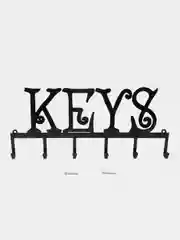 Белый ключница настенная KEYS, ключи, металлическая
