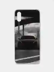 Синий меланж чехол Xiaomi Redmi 9A, Сяоми Редми 9А с рисунком "Игра в кальмара"