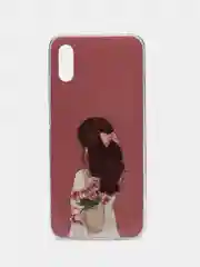 Тёмно-бордовый чехол Xiaomi Redmi 9A, Сяоми Редми 9А с рисунком "Игра в кальмара"